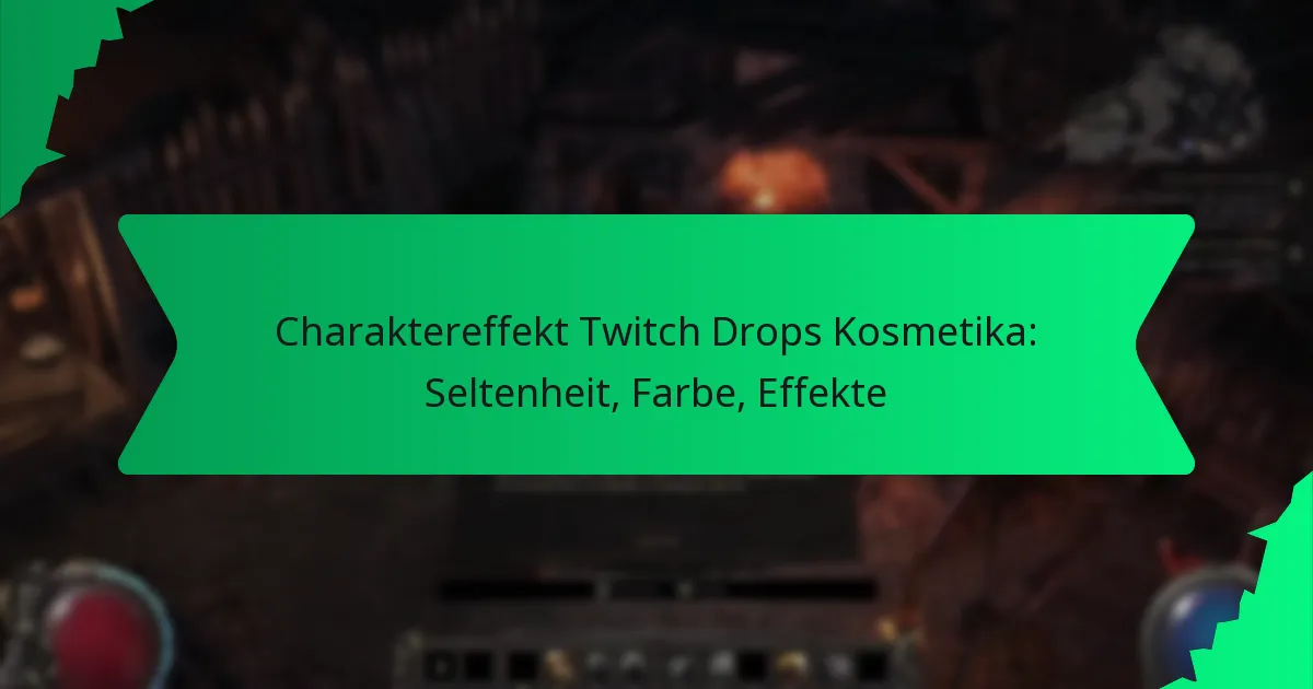 Charaktereffekt Twitch Drops Kosmetika: Seltenheit, Farbe, Effekte