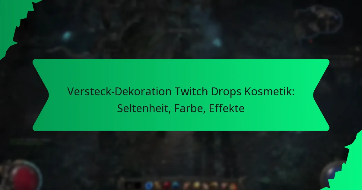Versteck-Dekoration Twitch Drops Kosmetik: Seltenheit, Farbe, Effekte
