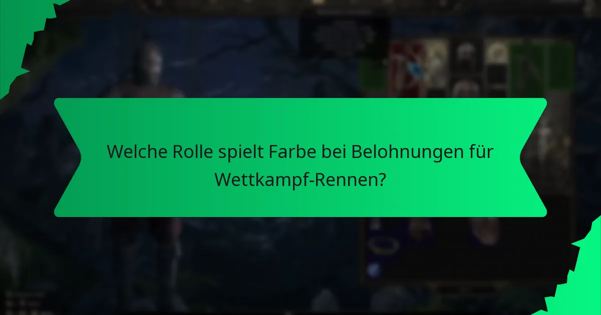 Welche Rolle spielt Farbe bei Belohnungen für Wettkampf-Rennen?
