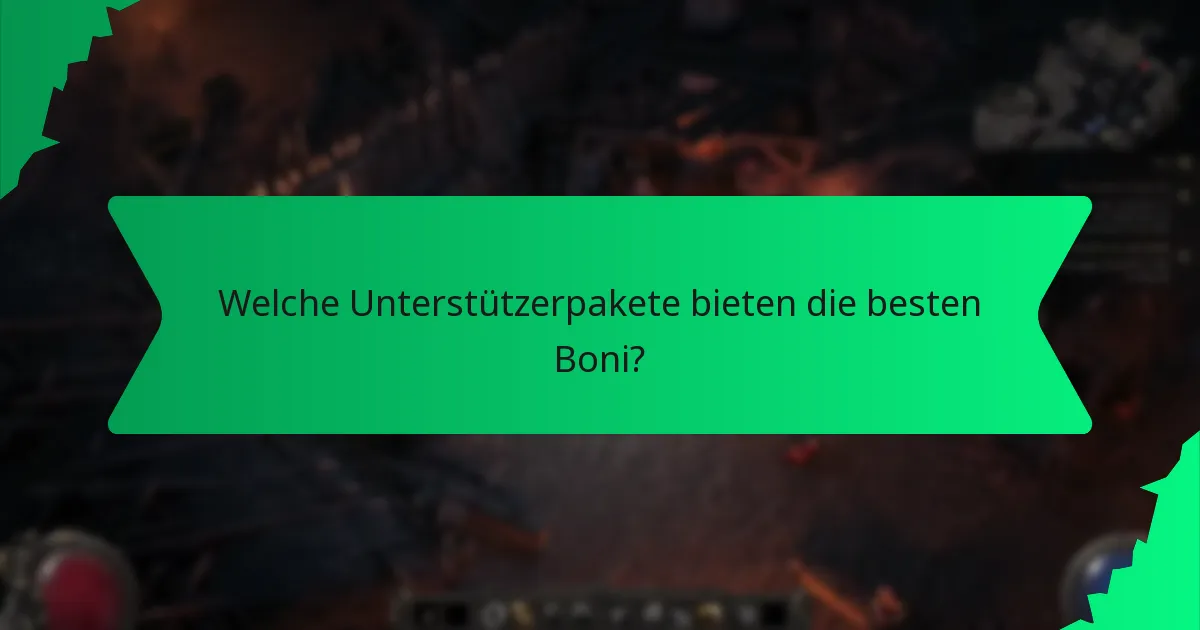 Welche Unterstützerpakete bieten die besten Boni?