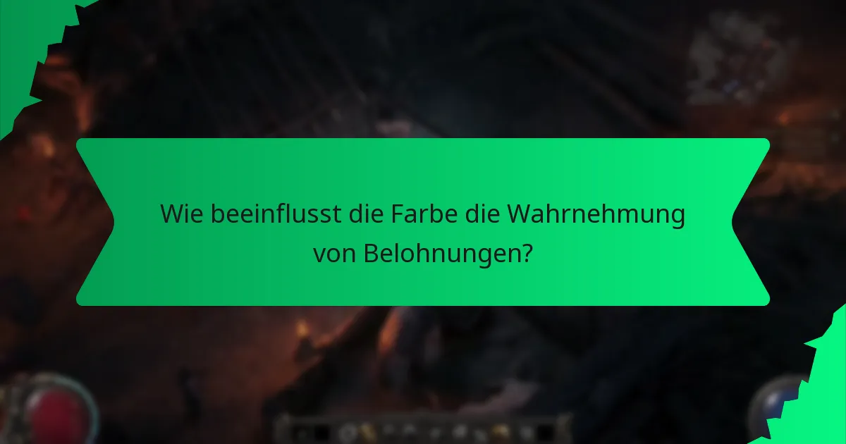 Wie beeinflusst die Farbe die Wahrnehmung von Belohnungen?