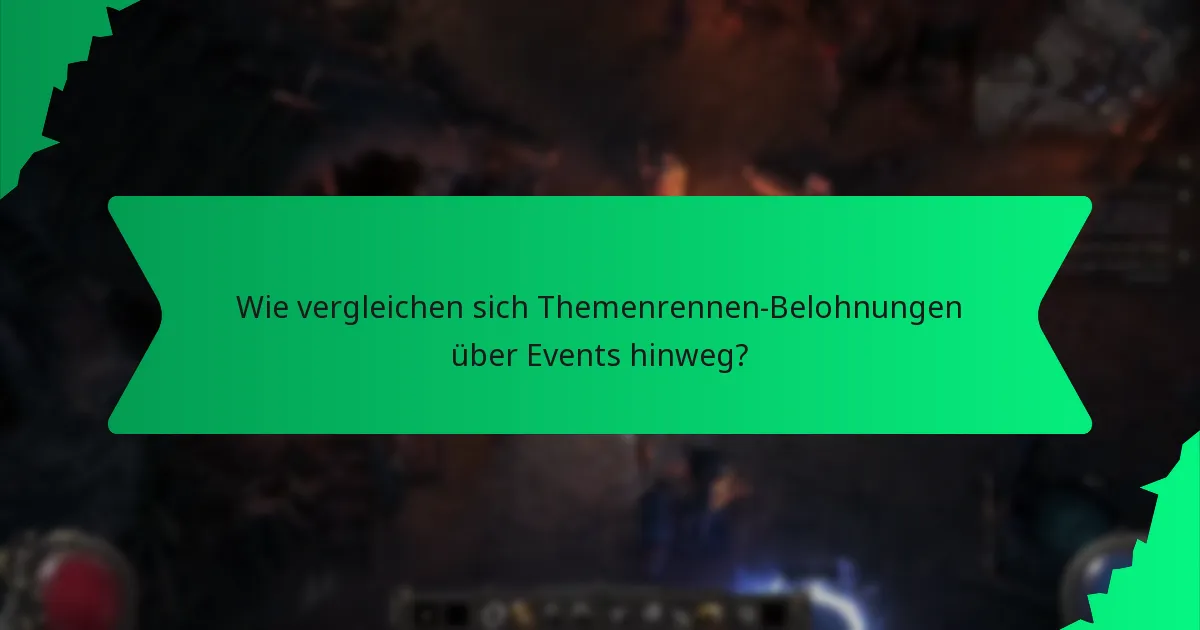 Wie vergleichen sich Themenrennen-Belohnungen über Events hinweg?
