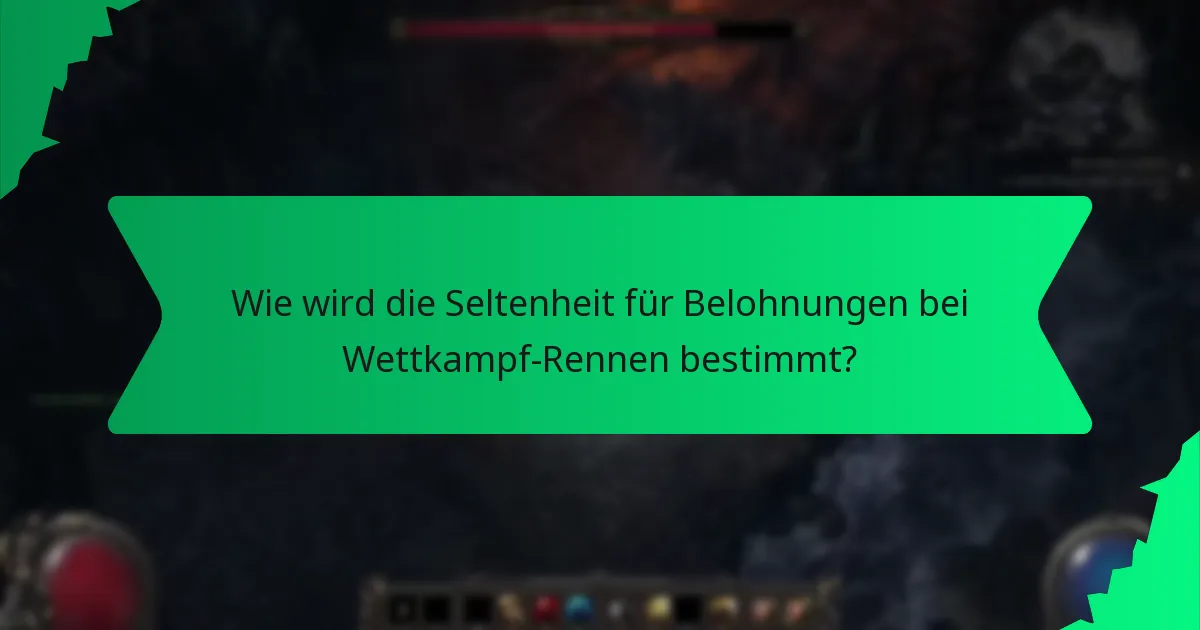 Wie wird die Seltenheit für Belohnungen bei Wettkampf-Rennen bestimmt?
